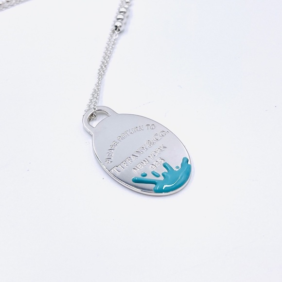 Tiffany & Co. Oval RTT Splash Tag & Necklace - Picture 4 of 9